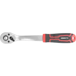  Racsnis kulcs, Strend Pro Premium ComfortGrip DL300, ezüst/fekete, 3/8", váltás karral, szénacél, 205 mm