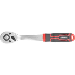   Racsnis kulcs, Strend Pro Premium ComfortGrip DL300, ezüst/fekete, 1/2", váltás karral, szénacél, 250 mm