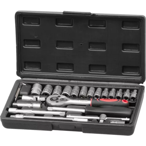 Szerszámkészlet Strend Pro, 25 részes, fejek, 1/4" racsni, bőröndben