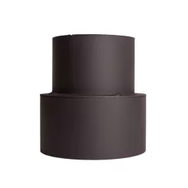   Füstcső szűkítő, V.A.P.K. HS 120/160/1,5, fekete, 120 mm - 160 mm, DC01 acéllemez, lemezvastagság: 1,5 mm, kályha–kémény csatlakozáshoz