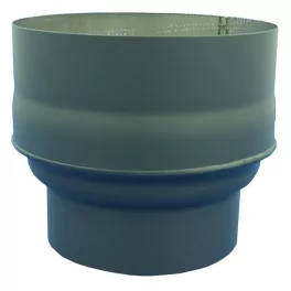   Füstcső szűkítő, V.A.P.K. HS 120/180/1,5, fekete, 120 mm - 180 mm, DC01 acéllemez, lemezvastagság: 1,5 mm, kályha–kémény csatlakozáshoz