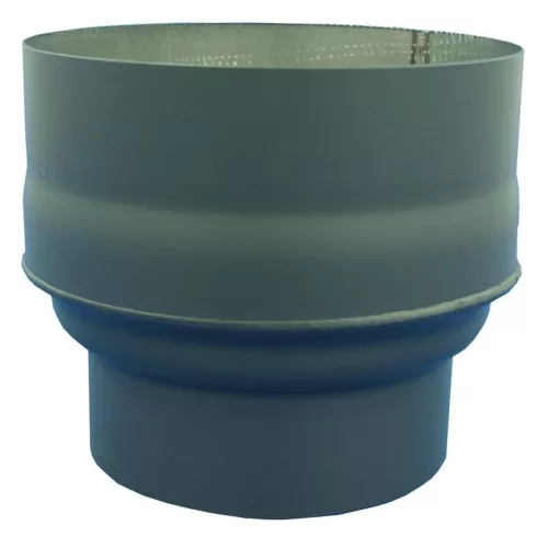 Füstcső szűkítő, V.A.P.K. HS 120/180/1,5, fekete, 120 mm - 180 mm, DC01 acéllemez, lemezvastagság: 1,5 mm, kályha–kémény csatlakozáshoz