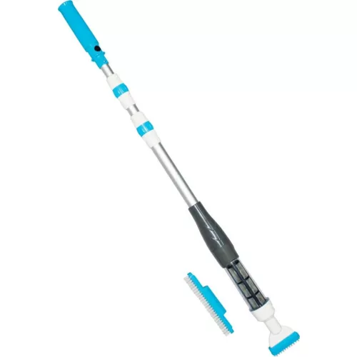 Akkumulátoros medenceporszívó, Strend Pro, 32 l/perc, 4000 mAh, 160 cm-ig állítható teleszkópos nyél, IPX7 vízálló, kefés fejjel, műanyag ház (246470)