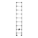 Teleszkópos létra, Strend Pro, 1 x 9 fokos, 260 cm, 125 kg teherbírás, alumínium, csúszásmentes lábakkal, automatikus reteszelés, hordozófogantyú