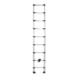   Teleszkópos létra, Strend Pro, 1 x 9 fokos, 260 cm, 125 kg teherbírás, alumínium, csúszásmentes lábakkal, automatikus reteszelés, hordozófogantyú