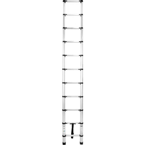 Teleszkópos létra, Strend Pro, 1 x 11 fokos, 320 cm, 125 kg teherbírás, alumínium, csúszásmentes lábakkal, automatikus reteszelés, hordozófogantyú