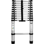 Teleszkópos létra, Strend Pro, 1 x 11 fokos, 320 cm, 125 kg teherbírás, alumínium, csúszásmentes lábakkal, automatikus reteszelés, hordozófogantyú