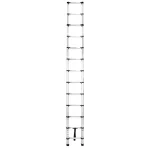 Teleszkópos létra, Strend Pro, 1 x 13 fokos, 380 cm, 125 kg teherbírás, alumínium, csúszásmentes lábakkal, automatikus reteszelés, hordozófogantyú
