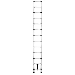   Teleszkópos létra, Strend Pro, 1 x 13 fokos, 380 cm, 125 kg teherbírás, alumínium, csúszásmentes lábakkal, automatikus reteszelés, hordozófogantyú