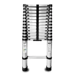 Teleszkópos létra, Strend Pro, 1 x 13 fokos, 380 cm, 125 kg teherbírás, alumínium, csúszásmentes lábakkal, automatikus reteszelés, hordozófogantyú