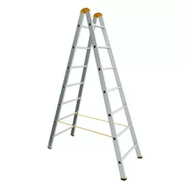  Kétrészes létra, ALVE Forte Profi Plus 8903, 2 x 3 fokos, kétoldalas kivitel, hevederrel, stabil, háztartási és ipari használatra