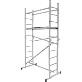  Állvány, Strend Pro Ikar, platformmal, alumínium, 2 x 5 fokos, 400 cm, 3 az 1-ben, EN 131 szabvány, maximum 150 kg