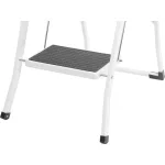 Fellépő, Strend Pro LFD080, 2 fokos, 47cm, fehér, acél, csúszásgátlós, stabil lábú