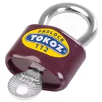 Lakat, Tokoz 112/45, 45 mm, bordó, függőzár kivitel, 3 db kulccsal, időjárásálló, kültéri használatra