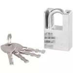 Lakat, Blossom LS0340, 40 mm, ezüst, magas biztonságú zárszerkezet, függőzár kivitel, kapukhoz, ajtókhoz és szekrényekhez