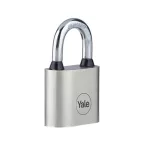 Lakat, Yale Y112/50/165/1, 50 mm, ezüst, edzett, tartós, 10 000 ciklusra tesztelt, 3 db kulccsal