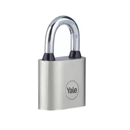   Lakat, Yale Y112/50/165/1, 50 mm, ezüst, edzett, tartós, 10 000 ciklusra tesztelt, 3 db kulccsal