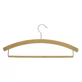   Vállfa, férfi, bükkfa, 420x8mm, viaszolt, nikkelezett L-kampó