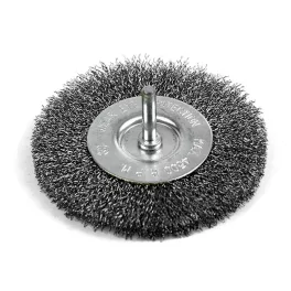   Kefe Strend Pro CWB-508 100 mm, körkefe, hullámos, szárral, 0,3 mm huzal