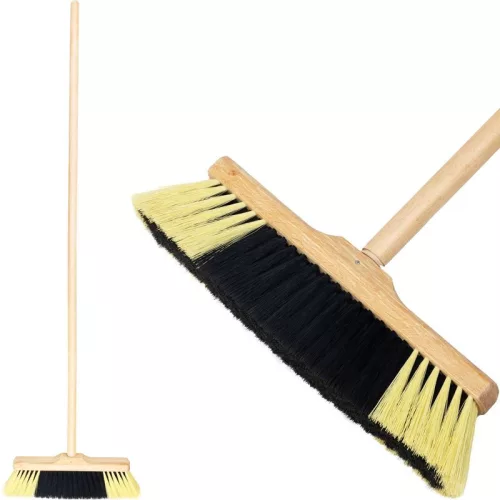 Seprű Geco Z30R, 300 mm, fa, 1200 mm menetes nyéllel, 34 cm