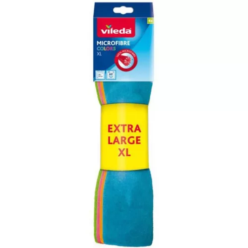 Kendő Vileda Microfibre Colors XL, mikroszálas, 4 db-os csomag