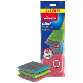 Drótkefe Vileda Power Inox Colors 2+1 db