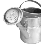 Kerti locsolókanna, Kovotvar KKG, szürke, 5 l, horganyzott, fém, öntözőrózsával