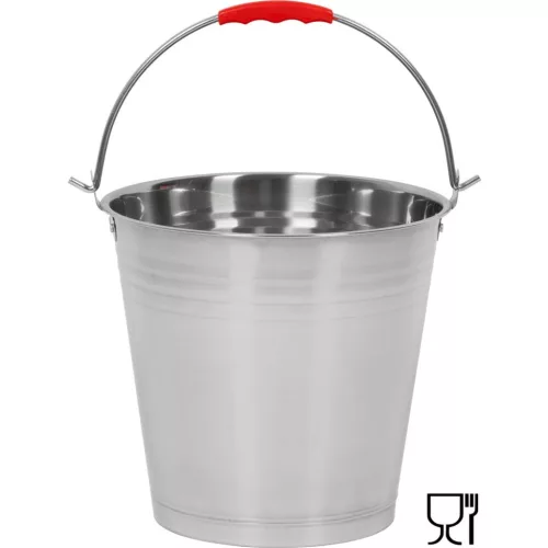 Vödör Strend Pro, 10 literes, rozsdamentes acél