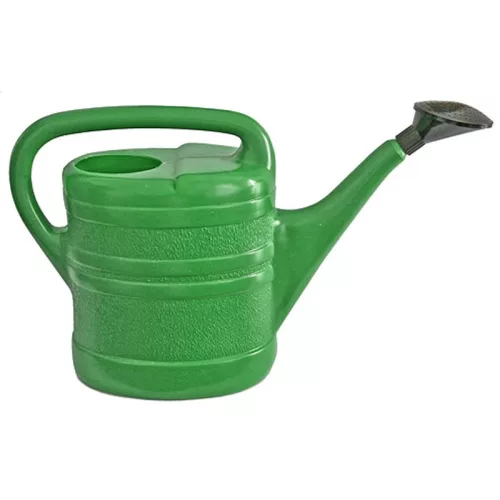 Kerti locsolókanna, Prosperplast Spring, zöld, 14 l, műanyag, rózsával