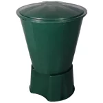 Esővízgyűjtő tartály, ICS Ecotank M150210V, zöld, 210 l, kör alakú, polietilén műanyag, fedél nélkül