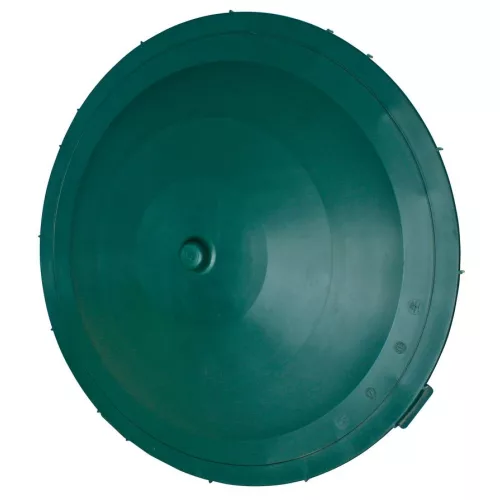 Esővízgyűjtő fedél, ICS M150506V Ecotank, zöld, átmérő: 96 cm, 500 l tartályhoz, műanyag, UV-álló, fagyálló, peremre pattintható