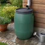 Hordó Pannon Rainbarel 220 liter, 465 mm, zöld esővízgyűjtő hordó, HDPE