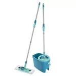 Felmosó szett, Leifheit 52120 Clean Twist M Ergo, vödörrel, forgó csavaró rendszer, Super Soft felmosófej, kíméletes fapadlókhoz, 360°-os csukló
