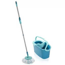   Felmosó szett, Leifheit 52101 Clean Twist Disc Mop Ergo, 20 l, mikroszálas, forgókamrával, ergonomikus vödörrel, rugalmas csuklóval