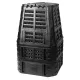 Komposztáló, Qbrick Patrol Eco Multi, fekete, 1000 l, 93,3 x 93,3 x 146 cm, fedeles, alsó ürítőajtóval, egyszerű össszeszerelés