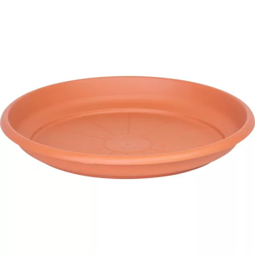 Alátét ICS ERICA, virágcseréphez, kerek, terrakotta színű, műanyag, 33 cm