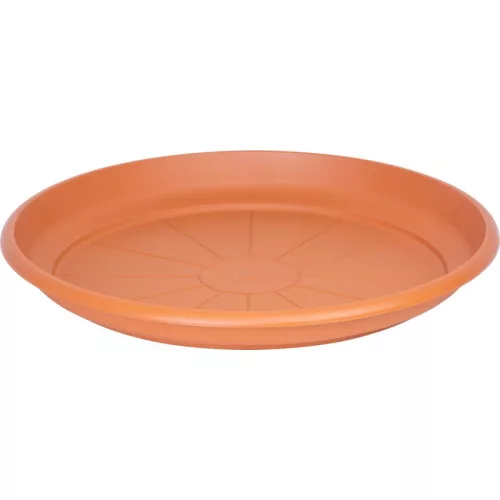 Alátét ICS ERICA, virágcseréphez, kerek, terrakotta színű, műanyag, 55 cm
