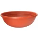 Műanyag virágcserép, Ics Clivia, terrakotta, átmérő: 50 cm, magasság: 16 cm, tál alakú, 18 l, kerek