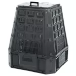 Komposztáló, Prosperplast, Evoblack, fekete, 630 l, 91 x 90 x 107 cm, felső fogantyúval, alsó ürítőajtóval, egyszerű összeszerelés