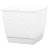 Rattan virágcserép, Prosperplast Rato Square 250, fehér, 25 x 25 cm, magasság: 22 cm, alátéttel, 8,2 l, rattan hatású, négyzetes