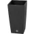 Rattan virágcserép, Prosperplast Rato Square 325, antracit, 32,5 x 32,5 cm, magasság: 61 cm, betéttel, 21 / 49 l, rattan hatású, négyzetes
