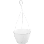 Virágcserép RATOLLA Round W 240, függő, fehér, alátéttel, akasztóval
