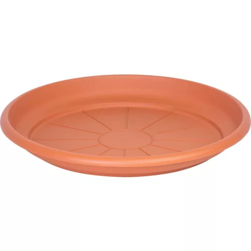Alátét ICS ERICA, virágcseréphez, kerek, terrakotta színű, műanyag, 43 cm