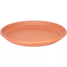   Alátét ICS ERICA, virágcseréphez, kerek, terrakotta színű, műanyag, 65 cm