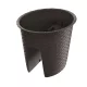 Rattan virágcserép, Prosperplast Rato Railing Oval 300, barna, átmérő: 30 cm, magasság: 22,7 cm, rattan hatású, kerek, korlátra szerelhető