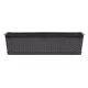 Rattan virágláda, Prosperplast Ratolla Case P 700, barna, 68,5 x 17,3 cm, magasság: 15 cm, alátéttel, 13 l, rattan hatású