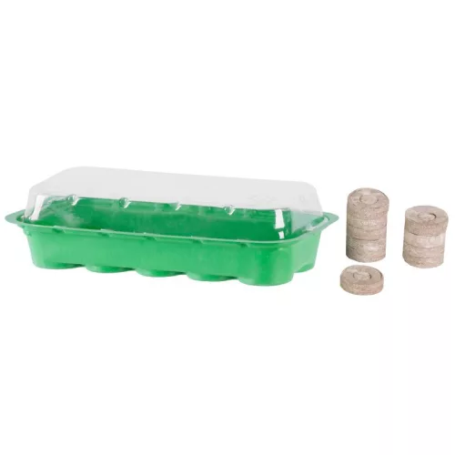 Mini palántázó Strend Pro Herrison MG-027, 10 kókusz tablettával, 26x12,5x4 cm