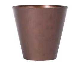   Műanyag virágcserép, Prosperplast Tubus Corten, réz, átmérő: 40 cm, magasság: 37,3 cm, ipari stílusú, 28,5 l, kerek