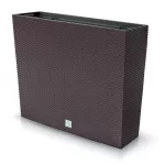 Rattan virágcserép, Prosperplast Rato Case, barna, 58 x 18 cm, magasság: 49,8 cm, betéttel, 12 / 44 l, rattan hatású, négyzetes