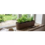 Virágcserép BOARDEE Case, 587x144x130 mm, barna